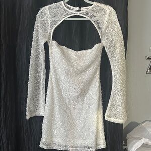 Meshki Paxton Pearl Mini Dress- Small